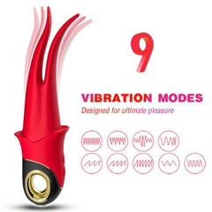 ARMONY - VIBRATEUR SHADOW DOUBLE TÊTE TEASING ROUGE