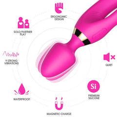 ARMONY - MASSEUR & VIBRATEUR LAPIN FUCHSIA