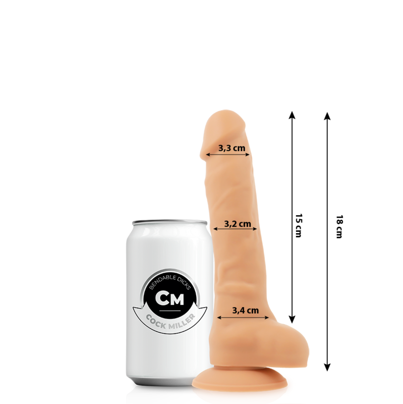 COCK MILLER - COCKSIL ARTICULABLE SILICONE DENSITÉ 18 CM