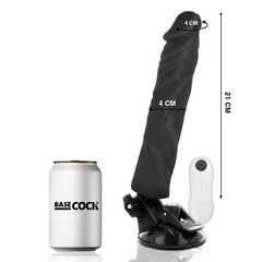 BASECOCK - VIBRATEUR RÉALISTE TÉLÉCOMMANDE NATUREL 21 CM -O- 4 CM