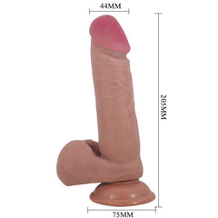 PRETTY LOVE - SÉRIE SLIDING SKIN GODE RÉALISTE AVEC VENTOUSE SLIDING SKIN FLESH 20,5 CM