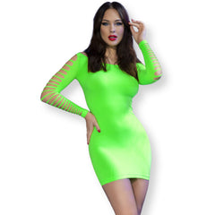 CHILIROSE - ROBE CR 4617 VERTE S/M