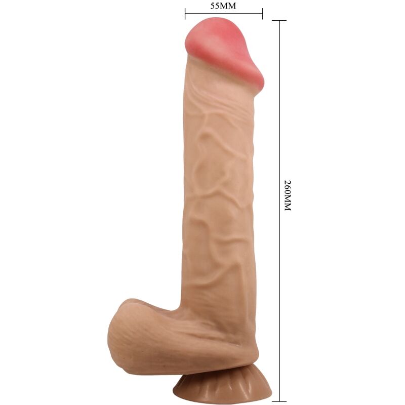 PRETTY LOVE - SÉRIE SLIDING SKIN GODE RÉALISTE AVEC VENTOUSE SLIDING SKIN FLESH 26 CM