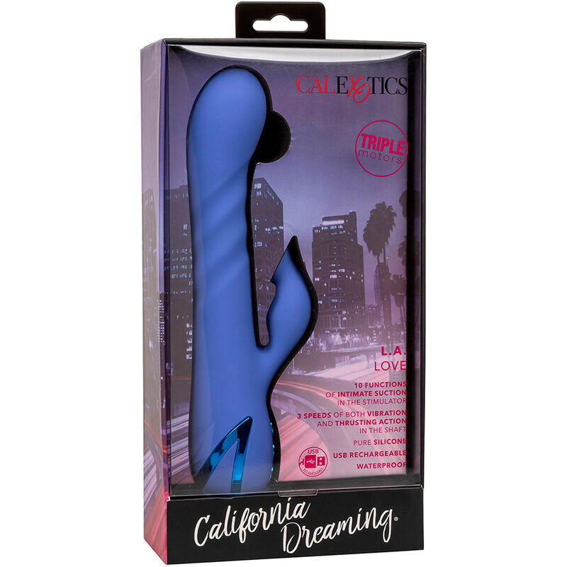 CALEXOTICS - VIBRATEUR & SUCKER LA LOVE BLEU PAR CALIFORNIA DREAMING