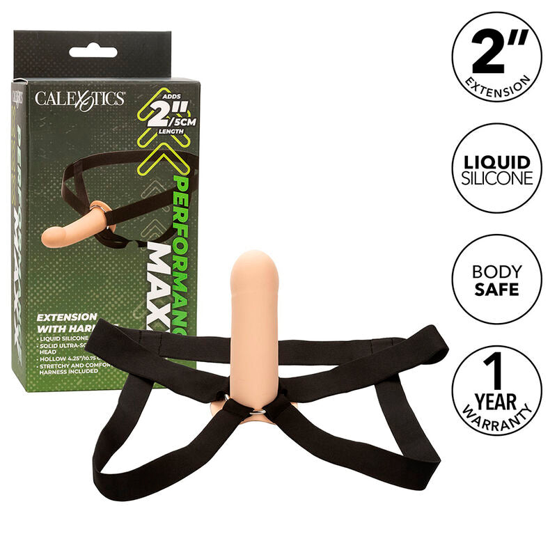 CALEXOTICS - EXTENSION PERFORMANCE MAXX AVEC HARNAIS PEAU CLAIRE