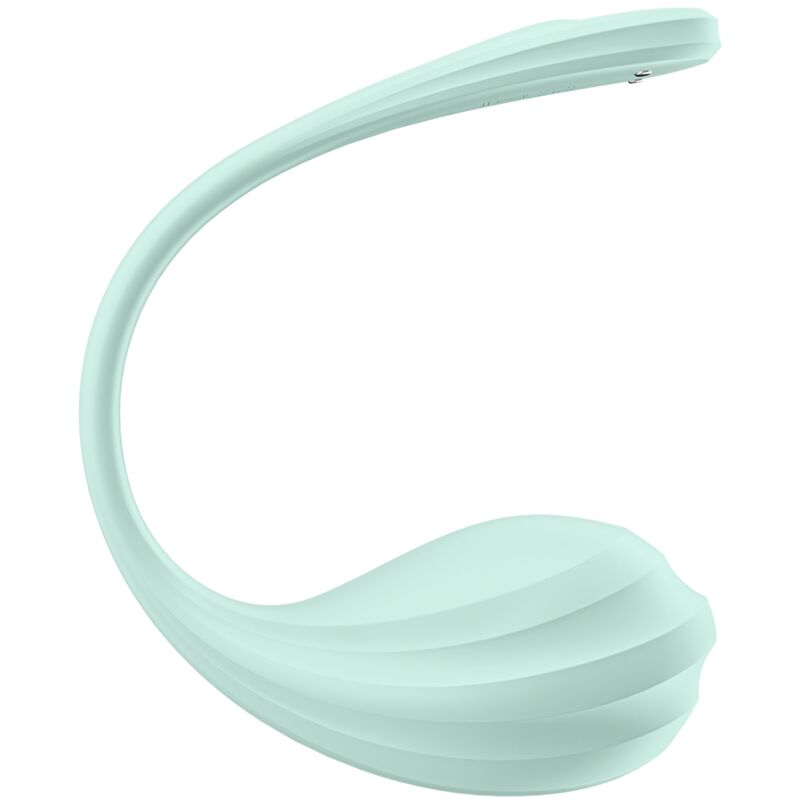 SATISFYER - APPLICATION GRATUITE STIMULATEUR DE POINT G PÉTALE LISSE VERT D'EAU