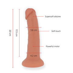 ONINDER - GODE VIBRATEUR BOGOTÁ MOYEN 9 VITESSES NATUREL 20 CM -O- 4.2 CM - APPLICATION GRATUITE