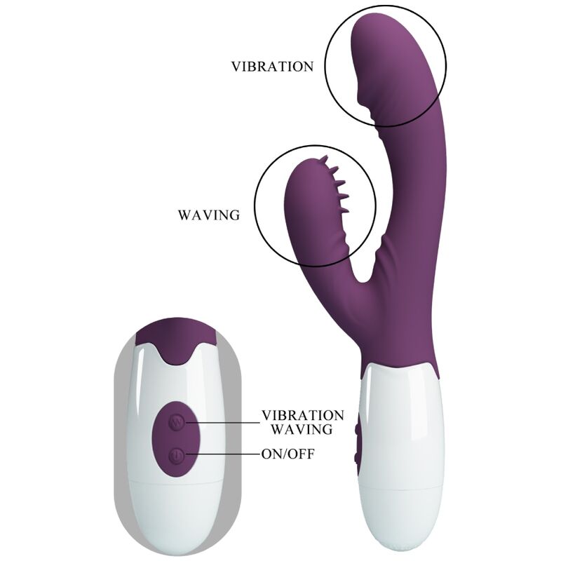 PRETTY LOVE - ANDRE VIBRATEUR RABBIT & STIMULATEUR DE POINT G VIOLET