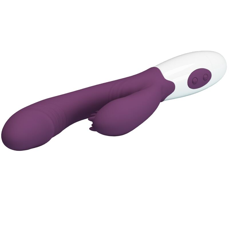 PRETTY LOVE - BUTTERFLY KISS VIBRATEUR RABBIT ET STIMULATEUR DE POINT G VIOLET