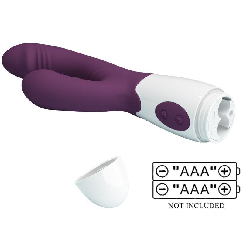 PRETTY LOVE - BUTTERFLY KISS VIBRATEUR RABBIT ET STIMULATEUR DE POINT G VIOLET