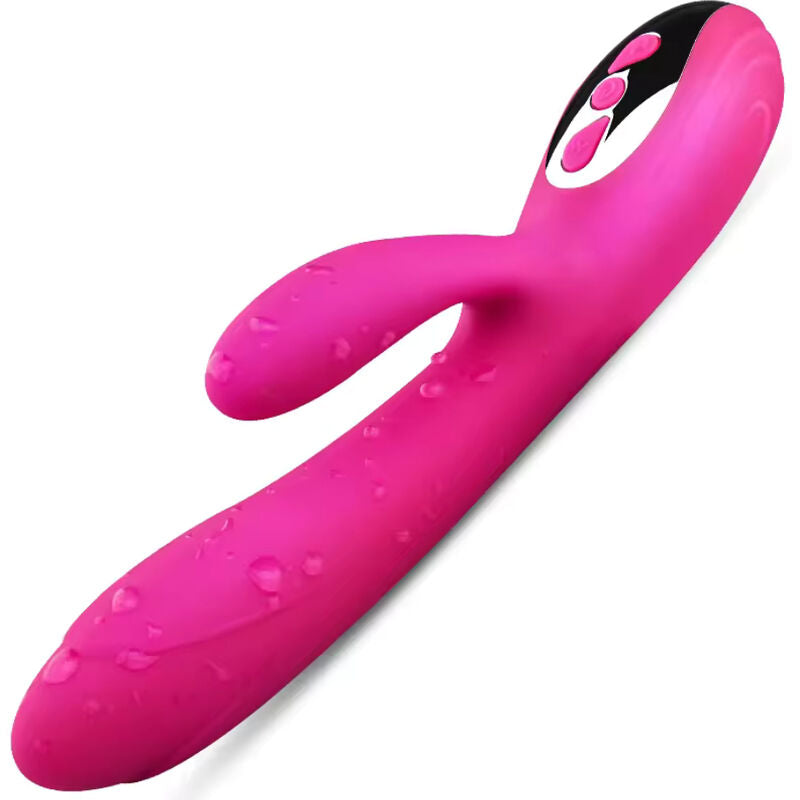 ARMONY - VIBRATEUR & STIMULATEUR FLEXIBLE  EFFET CHALEUR FUCHSIA