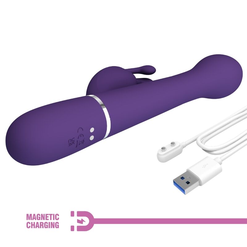 PRETTY LOVE - DEJON VIBRATEUR RABBIT 3 EN 1 MULTIFONCTION VIOLET