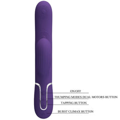 PRETTY LOVE - PERLITA VIBRATEUR G-SPOT 3 EN 1 MULTIFONCTION VIOLET