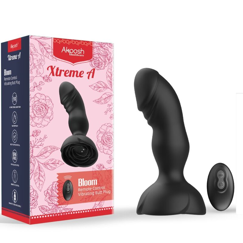 ARMONY - EXTREME A BLOOM VIBRATEUR ROSE ET PLUG ANAL TÉLÉCOMMANDE NOIR