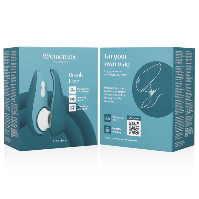 WOMANIZER - LIBERTY 2 STIMULATEUR & VENTOUSE CLITORIS VERT CLAIR