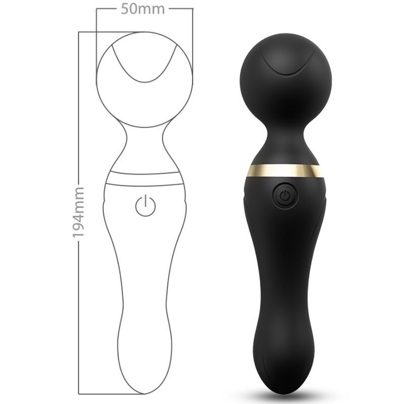 ARMONY - FREEZA MASSAGER & VIBRATEUR TÊTE SUPER FLEXIBLE NOIR