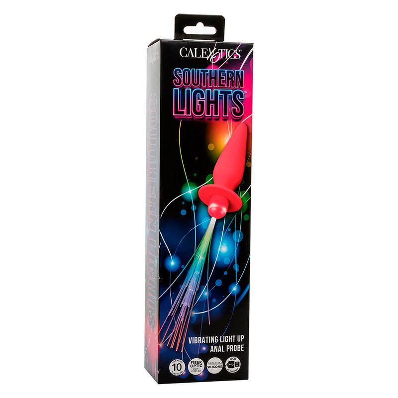 CALEXOTICS - SOUTHERN LIGHTS LIGHT UP PLUG ANAL 10 VIBRATIONS SILICONE ROSE