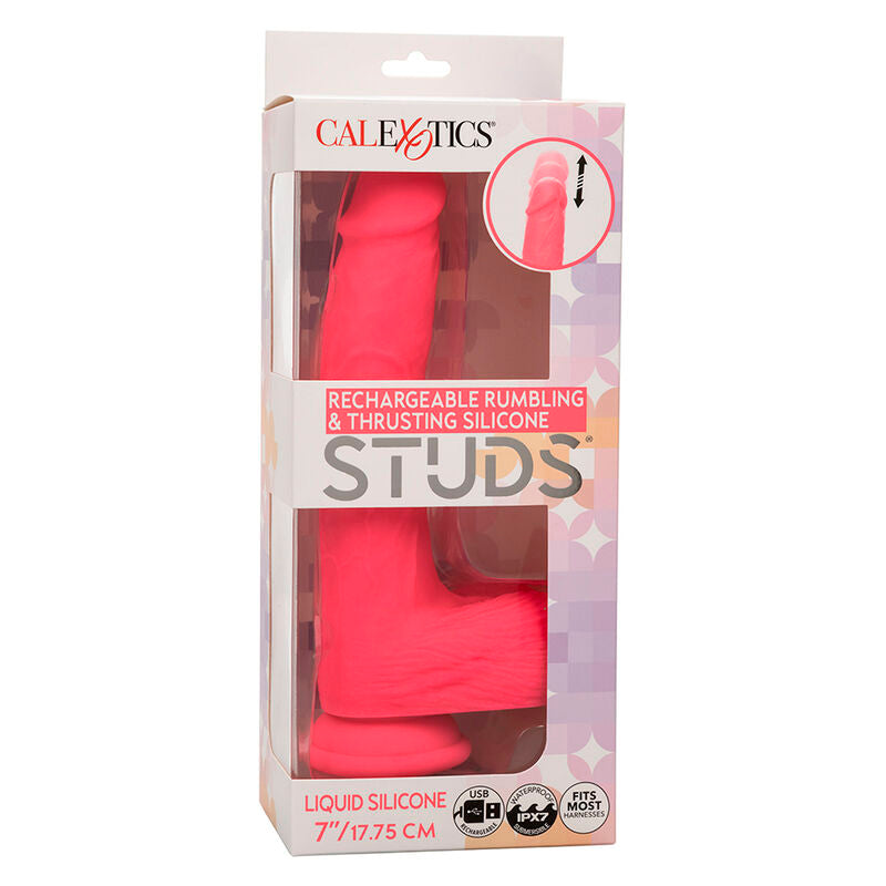 CALEXOTICS - STUDS VIBRATEUR RÉALISTE 10 VIBRATIONS ROSE