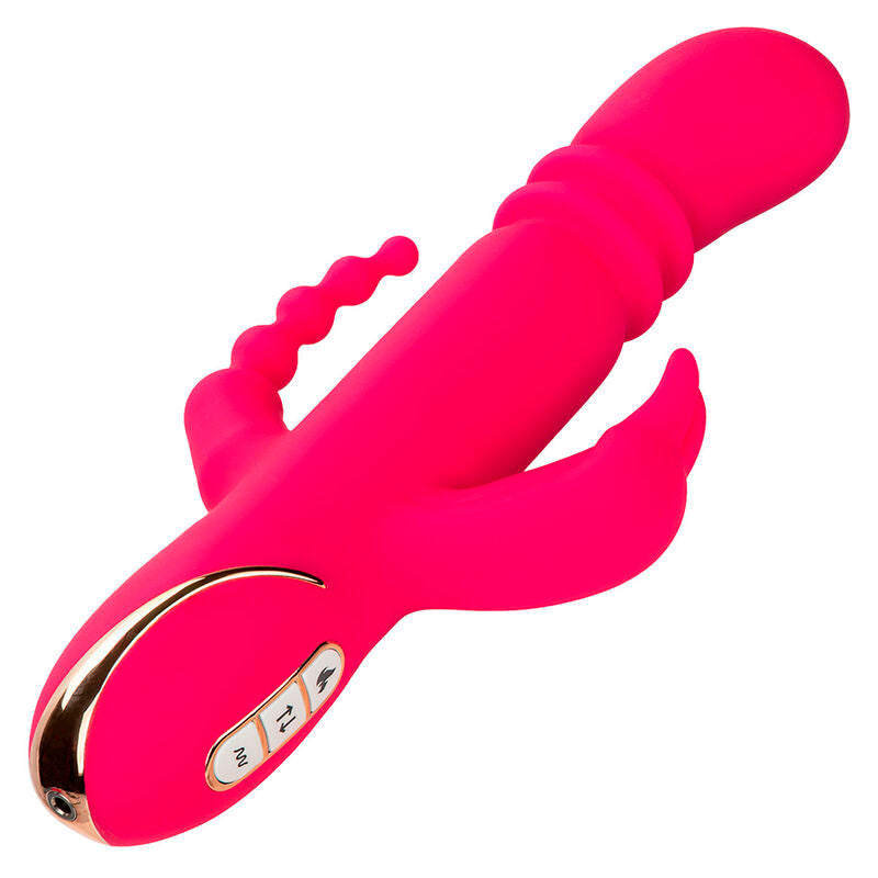 CALEXOTICS - JACK FANTASY TRIPLE VIBRATEUR CHAUFFANT LAPIN ROSE