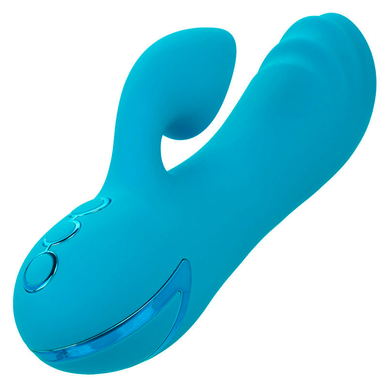 CALEXOTICS - SUNSET BEACH SEDUCER VIBRATEUR & STIMULATEUR 10 FONCTIONS BLEU