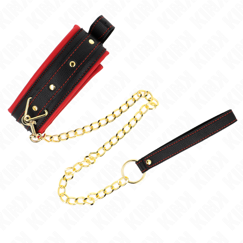 KINK - COLLIER AVEC LAISSE EN TISSU UNI AJUSTABLE 33-48 CM X 5,7 CM