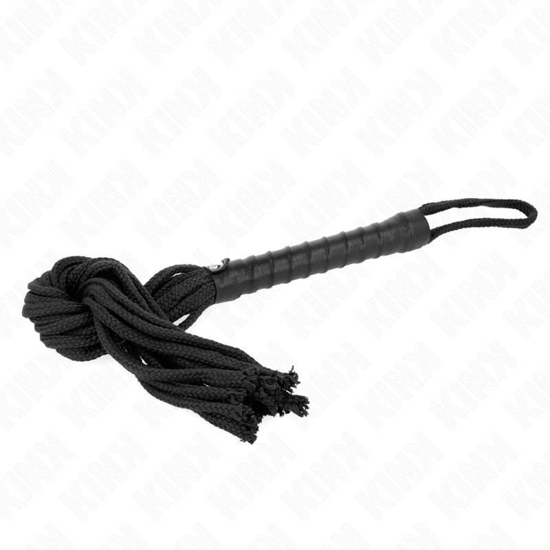 KINK - FOUET CORDE NOIRE 56 CM