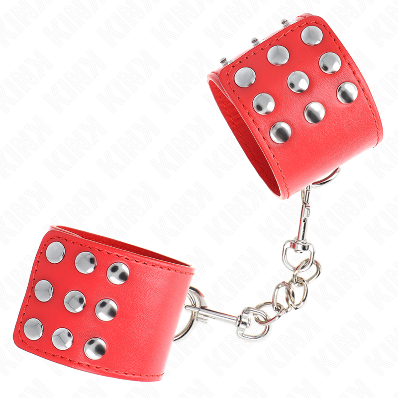 KINK - APPUI-POIGNETS AVEC BOUTON-PRESSION ROUGE RÉGLABLE 19-24 CM X 5,5 CM