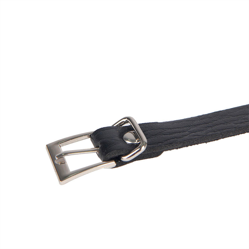 SUBBLIME - 953713 CEINTURE PUNK BONDAGE BOUCLE MÉTAL NOIRE TAILLE UNIQUE