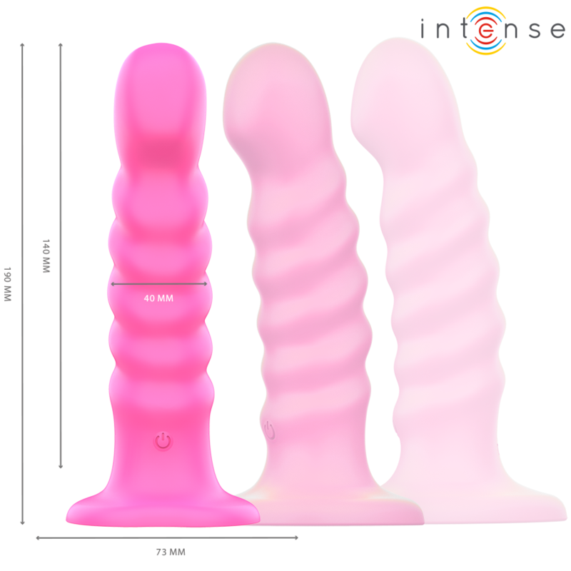 INTENSE - CINDY VIBRATEUR TAILLE L DESIGN SPIRALE 10 VIBRATIONS ROSE TÉLÉCOMMANDE