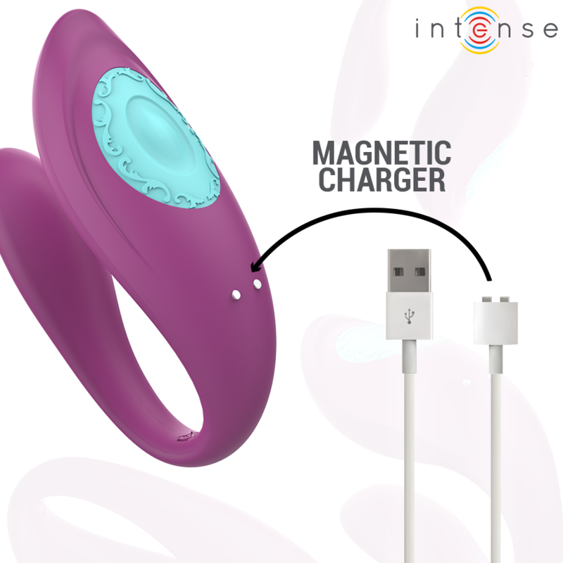 INTENSE - ANNIE VIBRATEUR ET STIMULATEUR EN U VIOLET TÉLÉCOMMANDE