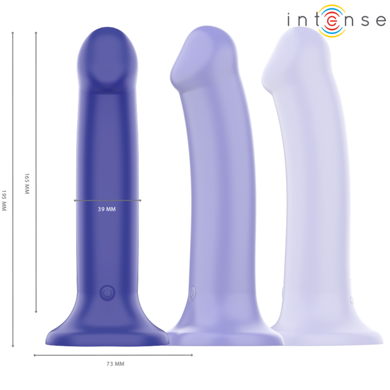 INTENSE - VICTORIA VIBRATEUR AVEC VENTOUSE 10 VIBRATIONS BLEU FONCÉ TÉLÉCOMMANDE