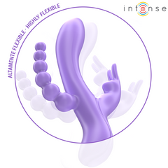 INTENSE - MIKO TRIPLE VIBRATEUR LAPIN & STIMULATEUR & ANAL 7 VIBRATIONS VIOLET