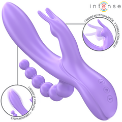 INTENSE - MIKO TRIPLE VIBRATEUR LAPIN & STIMULATEUR & ANAL 7 VIBRATIONS VIOLET