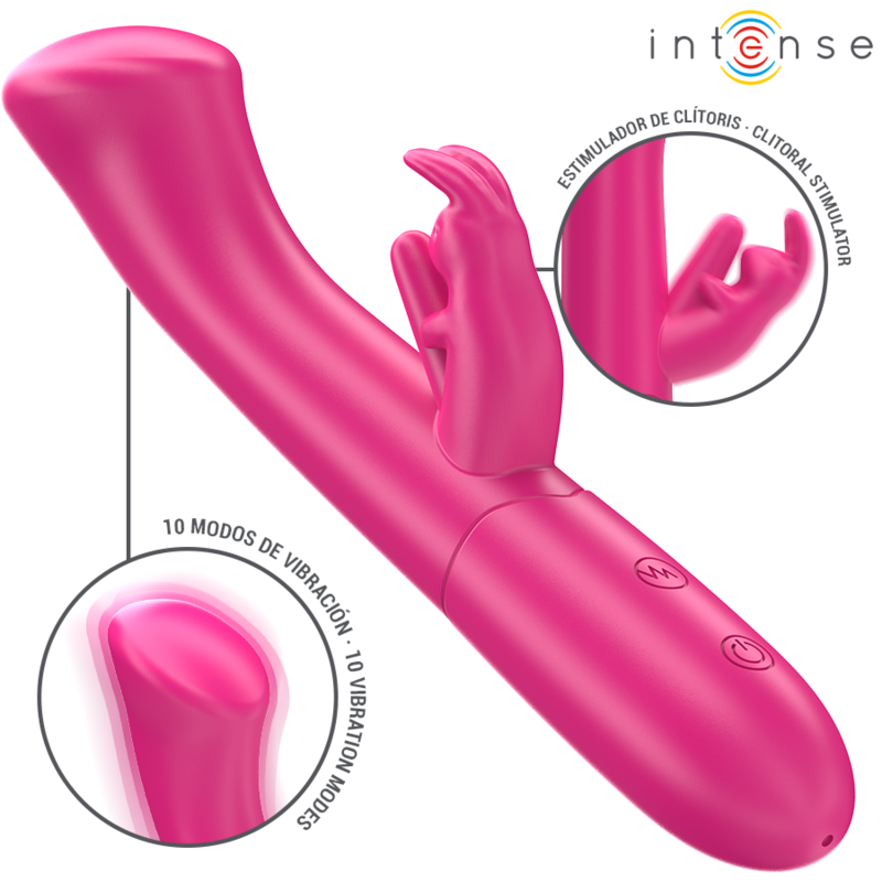 INTENSE - JULIETA VIBRATEUR RABBIT 18,6 CM 10 VIBRATIONS ROSE