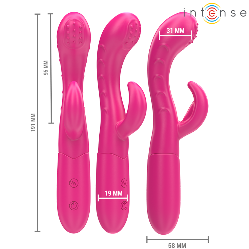 INTENSE - AMARA VIBRATEUR AVEC LANGUE STIMULANTE 10 VIBRATIONS ROSE