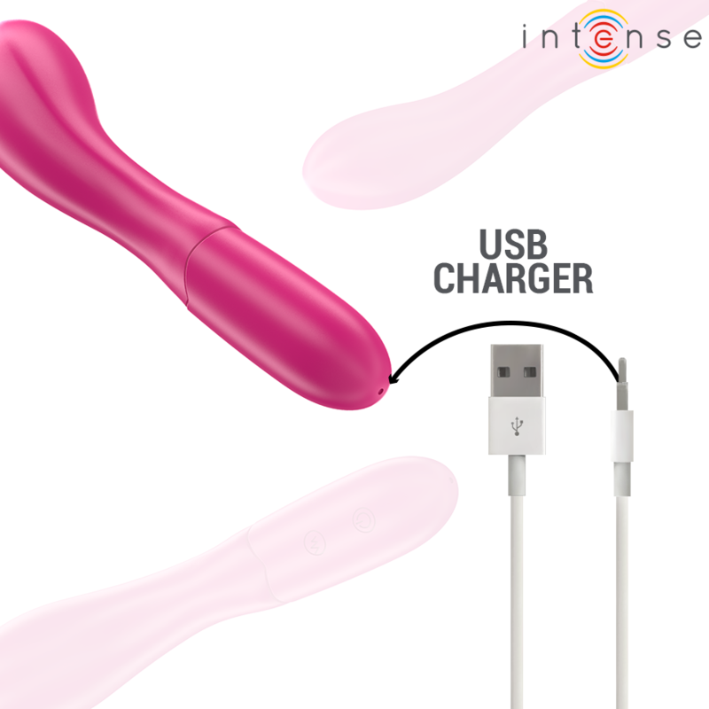 INTENSE - LISETTE VIBRATEUR 19 CM SOUPLE 10 VIBRATIONS ROSE