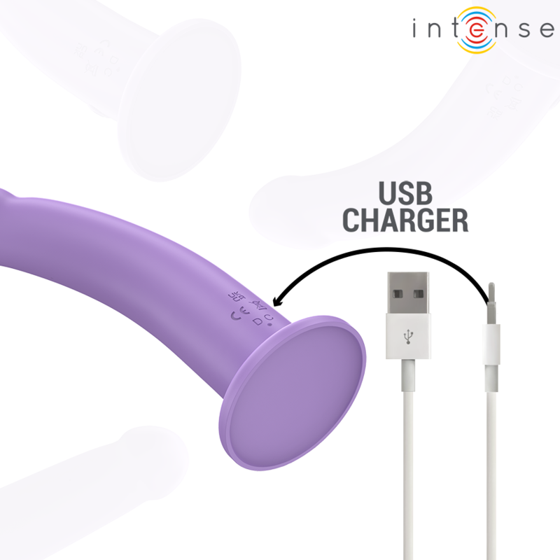 INTENSE - EDDIE VIBRATEUR 17,5 CM 10 VIBRATIONS VIOLET TÉLÉCOMMANDE