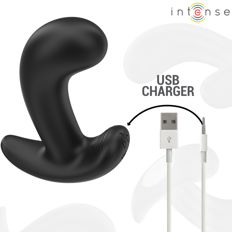 INTENSE - CHANDLER ANAL PLUG 10 VIBRATIONS NOIR TÉLÉCOMMANDE