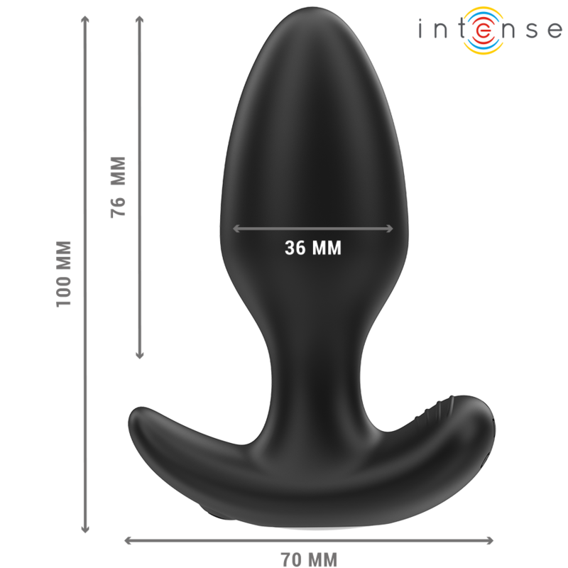 INTENSE - JOEY ANAL PLUG 10 VIBRATIONS NOIR TÉLÉCOMMANDE