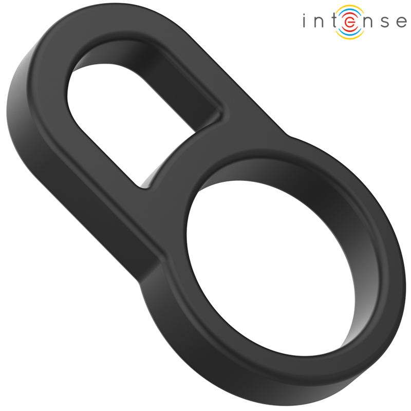 INTENSE - BOBBY DOUBLE ANNEAU PÉNIS EN SILICONE NOIR