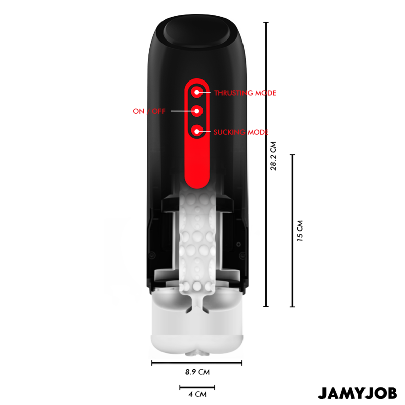 JAMYJOB - MASTURBATEUR VAGIN AUTOMATIQUE PHANTOM 5 MODES D'ASPIRATION ET DE POUSSÉE