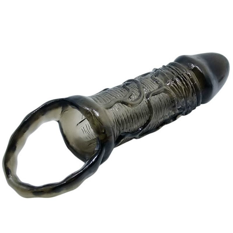 BAILE - GAINE DEXTENSION DE PÉNIS AVEC SANGLE POUR TESTICULES 11.5 CM