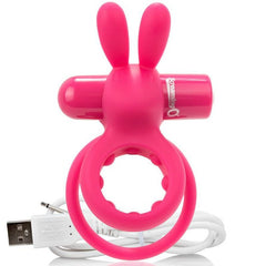 SCREAMING O - ANNEAU PÉNIEN DOUBLE RECHARGEABLE CON RABBIT HARE ROSE