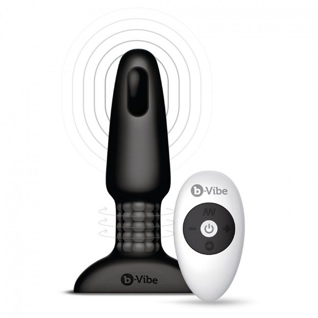 B-VIBE - RIMMING TÉLÉCOMMANDE PLUG ANAL 2 NOIR