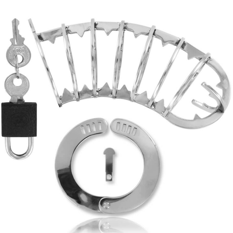 METAL HARD - CAGE  PÉNIS AVEC SERRURE DE SÉCURITÉ 14 CM