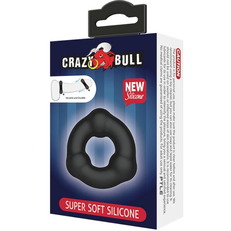 CRAZY BULL - BAGUE EN SILICONE SUPER DOUX AVEC NODULES