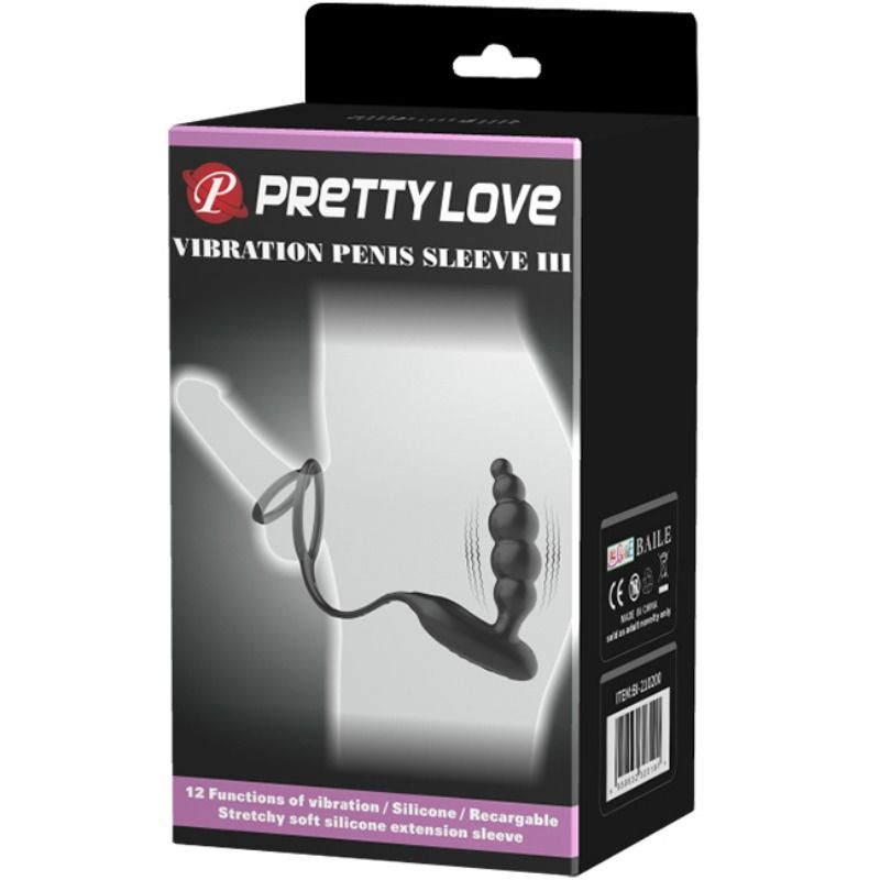 PRETTY LOVE - ANNEAUX PÉNIS AVEC PLUG VIBRATEUR