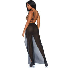 LEG AVENUE - ROBE MAXI CAGE ET STRING S/M