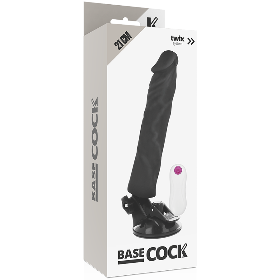 BASECOCK - VIBRATEUR RÉALISTE TÉLÉCOMMANDE NATUREL 21 CM -O- 4 CM