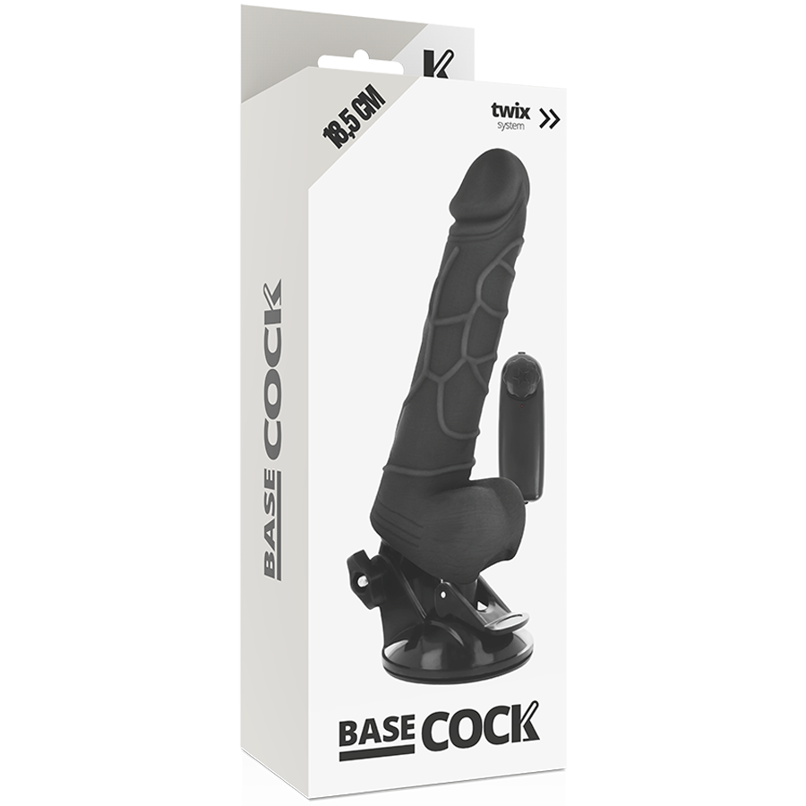 BASECOCK - VIBRATEUR TÉLÉCOMMANDE NATUREL RÉALISTE 18.5 CM -O- 4CM